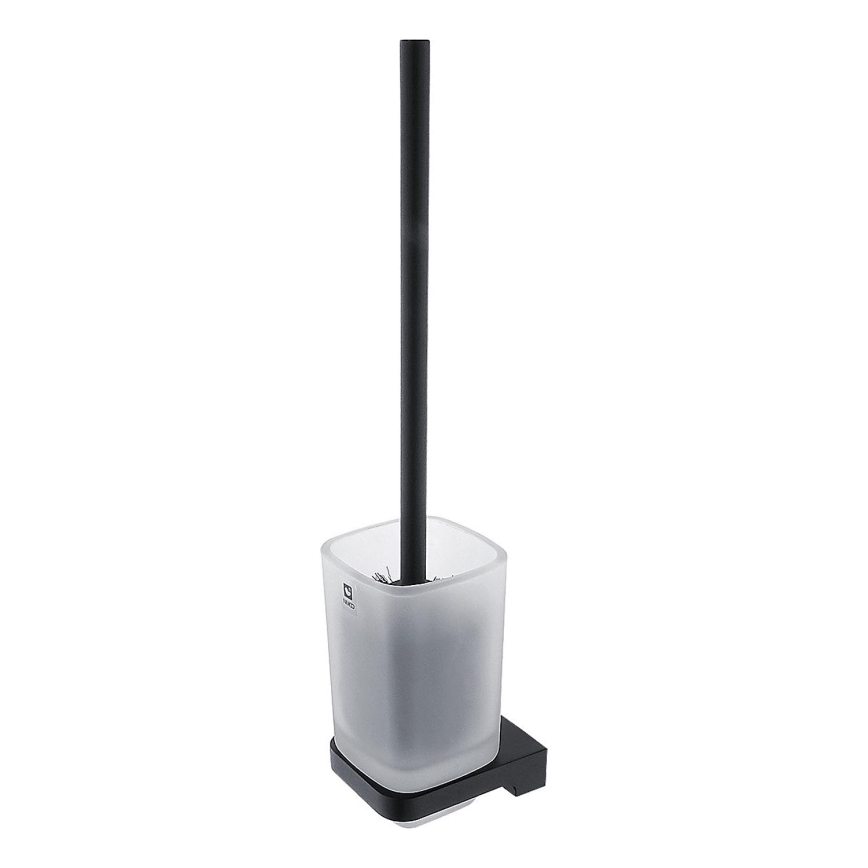 NIMCO MAC 29094CN-90 - Szczotka toaletowa montowana na ścianie MAYA matowe szkło/matowy czarny