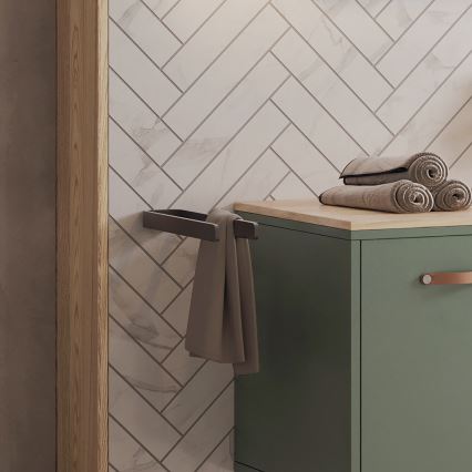 NIMCO MAC 29098-90 - Ścienny wieszak na ręcznik MAYA 37 cm matowy czarny