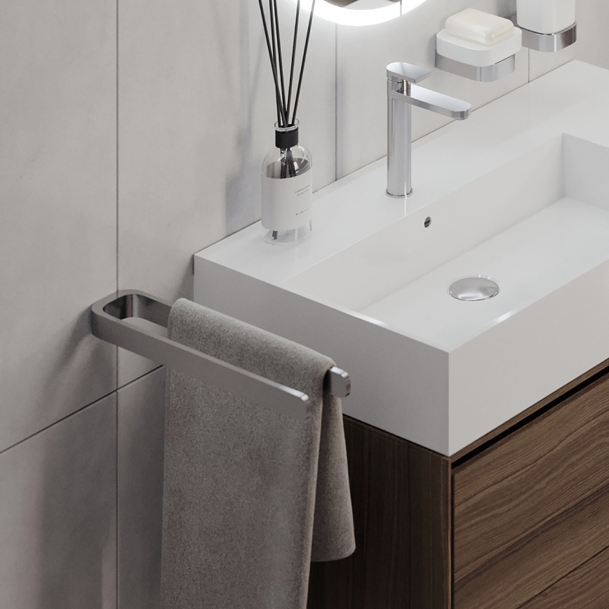 NIMCO NK 30098-26 - Ścienny wieszak na ręcznik NIKAU 39 cm chrom błyszczący