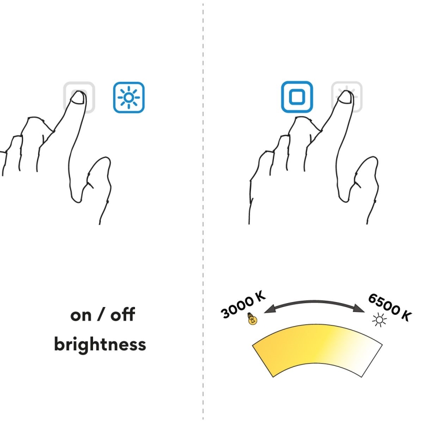 NIMCO ZP 11001VX - Łazienkowe lustro podświetlane LED, ściemnialne LED/21W/230V 3000-6500K 70x50 cm IP44