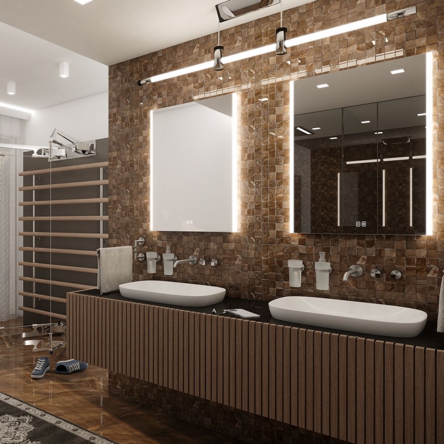 NIMCO ZP 11002VX - Ściemnialne lustro łazienkowe z podświetleniem LED/24W/230V 3000-6500K 80x60 cm IP44