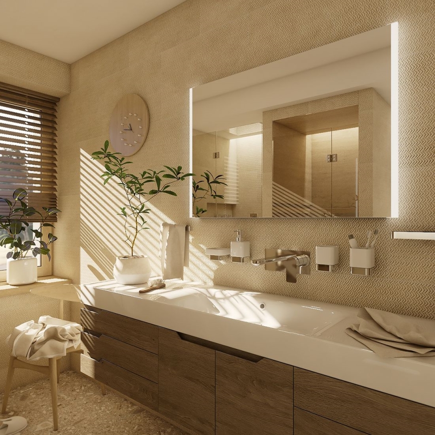 NIMCO ZP 11019 - Podświetlane lustro łazienkowe LED/21W/230V 6500K 70x90 cm IP44