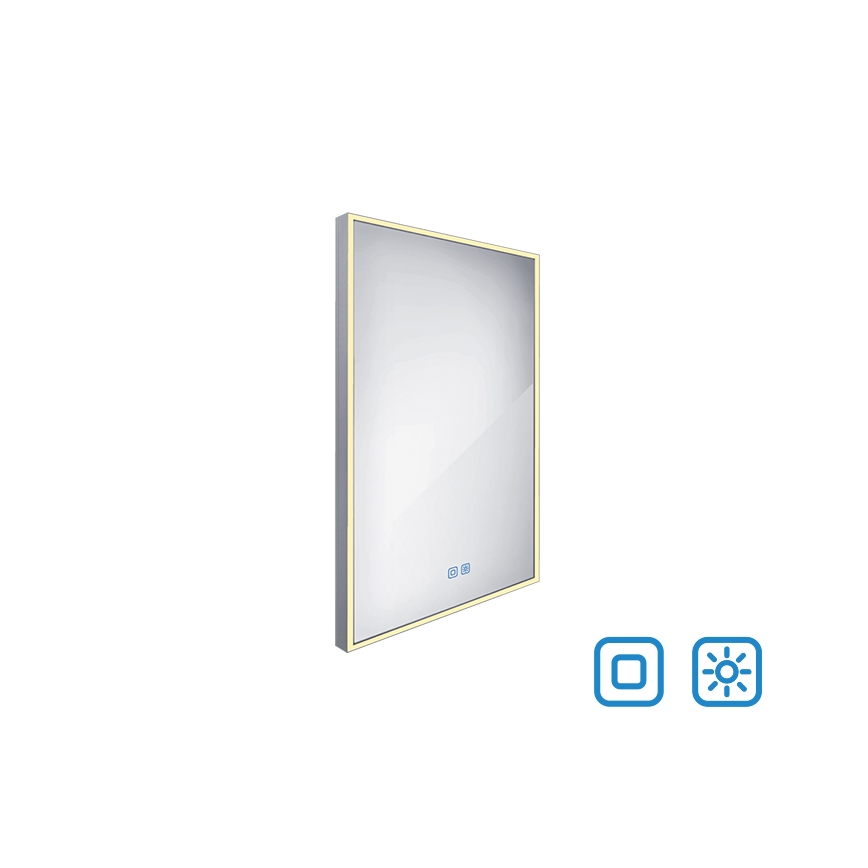 NIMCO ZP 13001VX - ściemnialne łazienkowe lustro podświetlane LED/35W/230V 3000-6500K 70x50 cm IP44