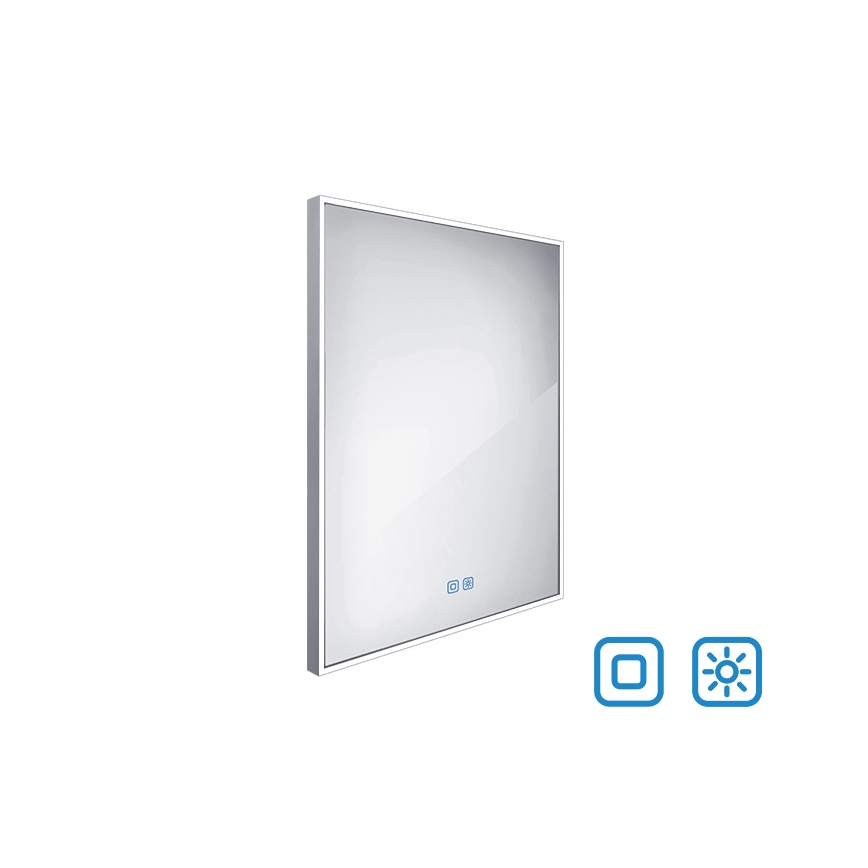 NIMCO ZP 13002VX - ściemnialne podświetlane lustro łazienkowe LED/41W/230V 3000-6500K 80x60 cm IP44
