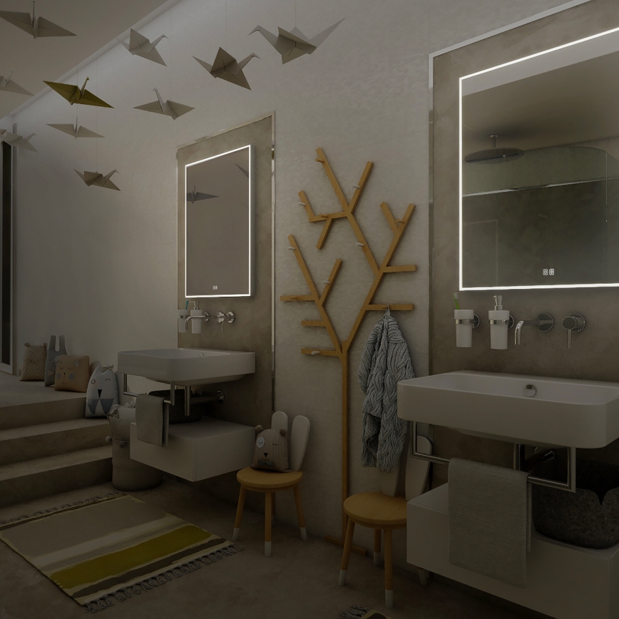 NIMCO ZP 13002VX - ściemnialne podświetlane lustro łazienkowe LED/41W/230V 3000-6500K 80x60 cm IP44