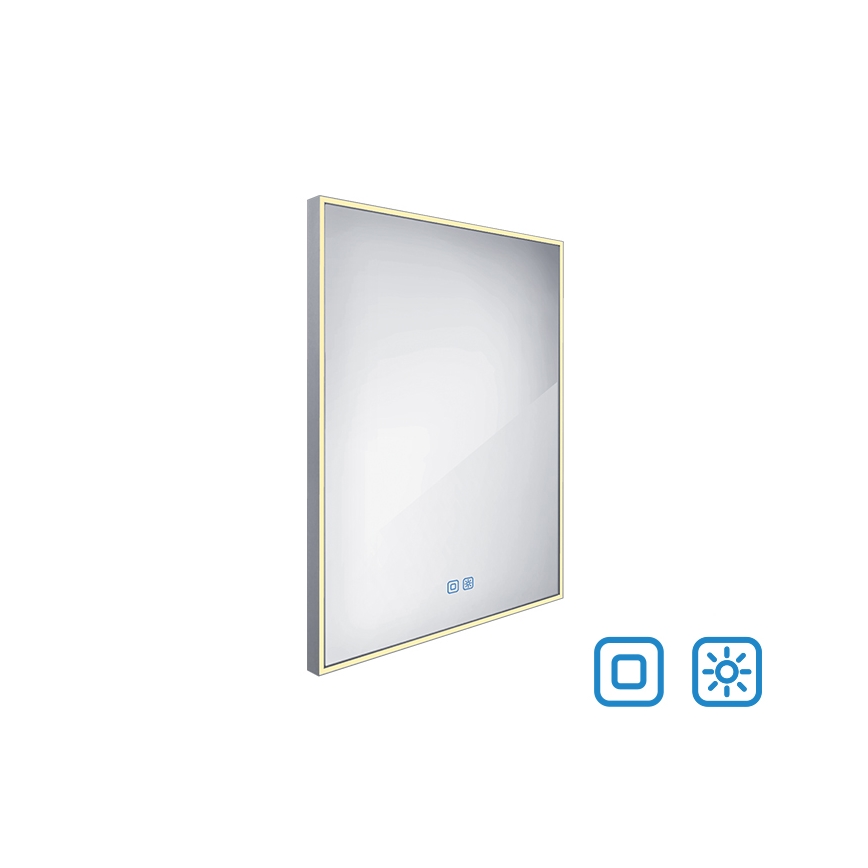 NIMCO ZP 13002VX - ściemnialne podświetlane lustro łazienkowe LED/41W/230V 3000-6500K 80x60 cm IP44
