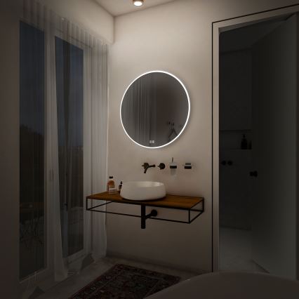 NIMCO ZP 26000RVX - LED ściemnialne łazienkowe lustro z podświetleniem LED/26W/230V 3000–6500K śr. 60 cm IP44
