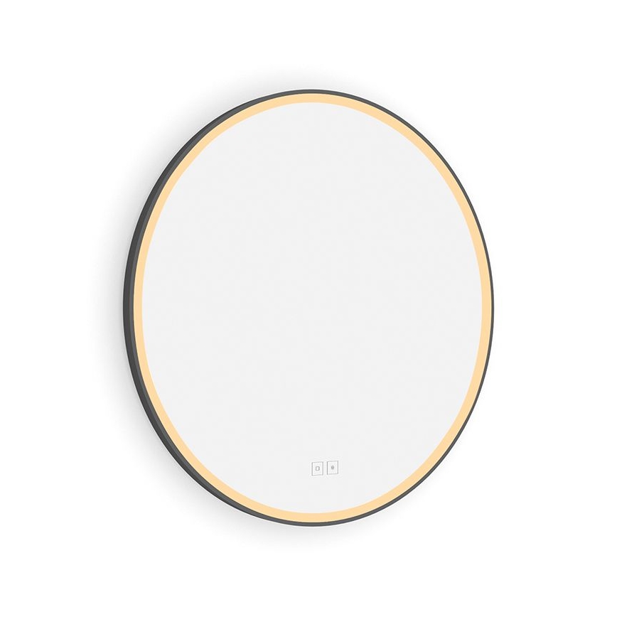 NIMCO ZPC 28000RVX-90 - LED Ściemnialne podświetlane lustro łazienkowe LED/26W/230V 3000-6500K śr. 60 cm matowy czarny IP44