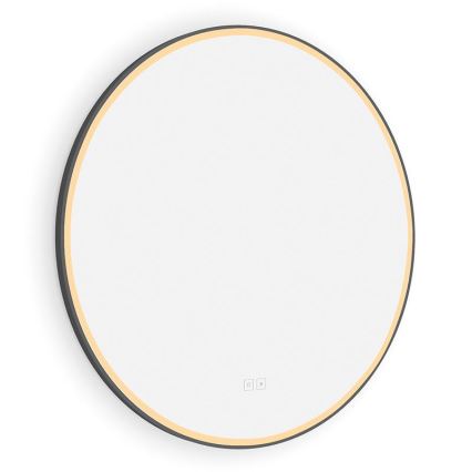 NIMCO ZPC 28001RVX-90 - LED Ściemnialne podświetlane lustro łazienkowe LED/33W/230V 3000-6500K śr. 70 cm matowy czarny IP44