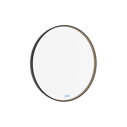 NIMCO ZPC 31001RVX-90 - LED Ściemnialne podświetlane lustro łazienkowe LED/22W/230V 3000-6500K śr. 70 cm matowy czarny IP44