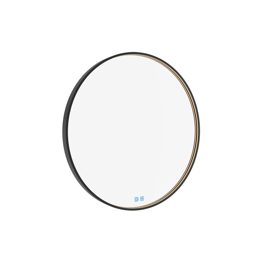 NIMCO ZPC 31001RVX-90 - LED Ściemnialne podświetlane lustro łazienkowe LED/22W/230V 3000-6500K śr. 70 cm matowy czarny IP44