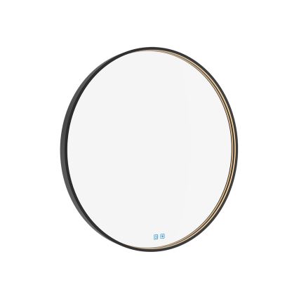 NIMCO ZPC 31002RVX-90 - LED Ściemnialne podświetlane lustro łazienkowe LED/26W/230V 3000-6500K śr. 80 cm matowy czarny IP44