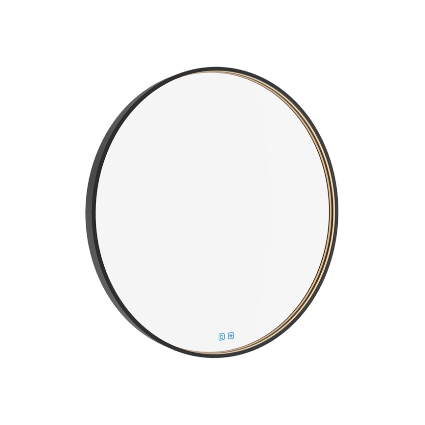 NIMCO ZPC 31002RVX-90 - LED Ściemnialne podświetlane lustro łazienkowe LED/26W/230V 3000-6500K śr. 80 cm matowy czarny IP44