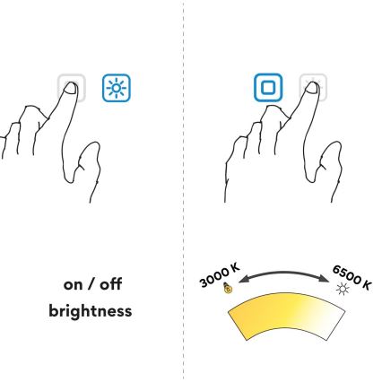 NIMCO ZPC 31002RVX-90 - Ściemnialne lustro łazienkowe z podświetleniem LED/26W/230V 3000-6500K, średnica 80 cm, czarny mat, IP44
