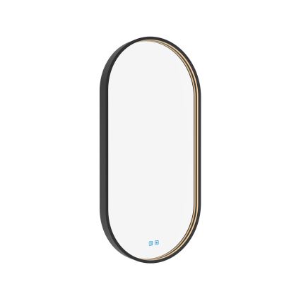 NIMCO ZPC 32002LVX-90 - LED Ściemnialne podświetlane lustro łazienkowe LED/25W/230V 3000-6500K 80x40 cm matowy czarny  IP44