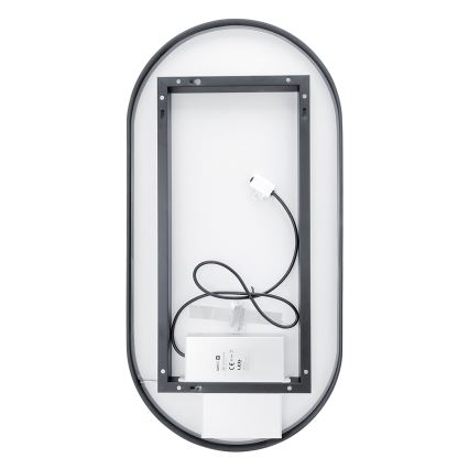 NIMCO ZPC 32002LVX-90 - LED Ściemnialne podświetlane lustro łazienkowe LED/25W/230V 3000-6500K 80x40 cm matowy czarny  IP44