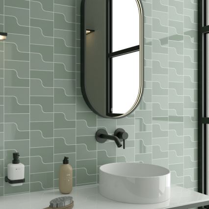 NIMCO ZPC 32002LVX-90 - ściemnialne lustro łazienkowe z podświetleniem LED/25W/230V 3000-6500K 80x40 cm matowa czerń IP44