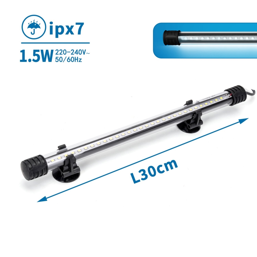 Nobleza - LED Oświetlenie akwarium LED/1,5W/230V IPX7 30 cm