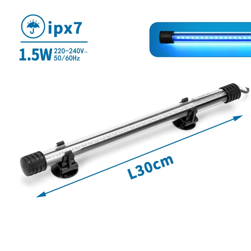 Nobleza - LED Oświetlenie akwarium LED/1,5W/230V IPX7 30 cm