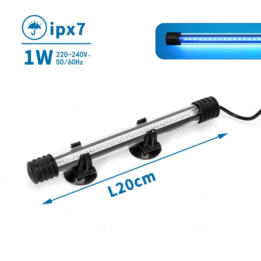 Nobleza - LED Oświetlenie akwarium LED/1W/230V IPX7 20 cm