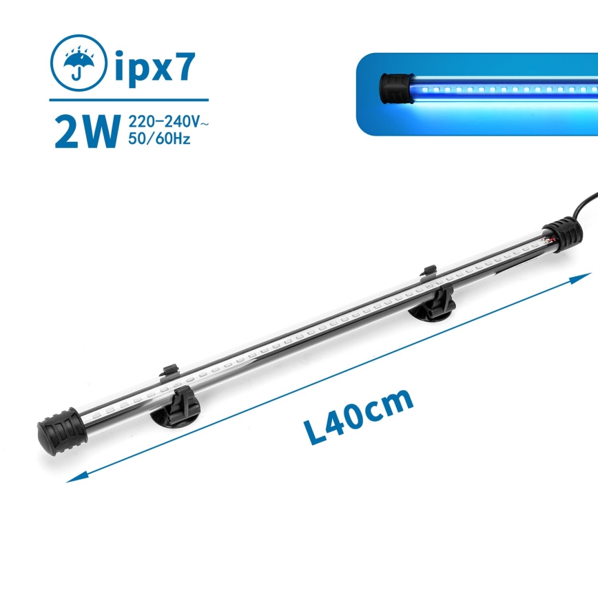Nobleza - LED Oświetlenie akwarium LED/2W/230V IPX7 40 cm