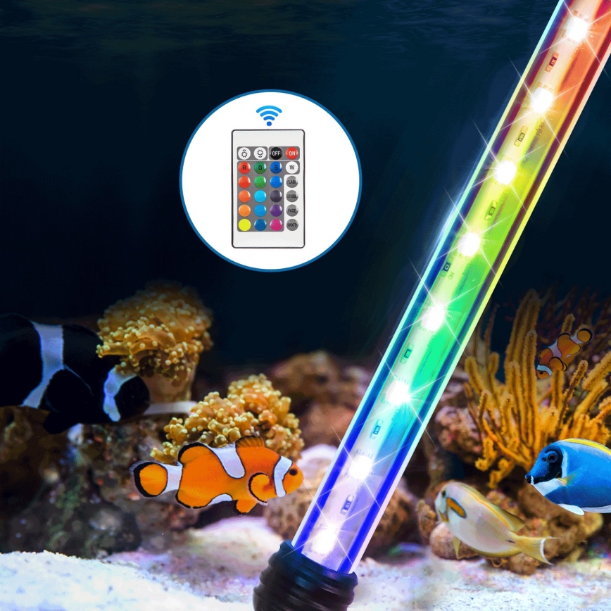 Nobleza - LED RGB Oświetlenie akwarium LED/3W/230V IPX7 + pilot zdalnego sterowania