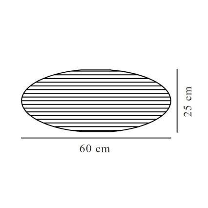 Nordlux - Klosz do żyrandola VILLO E27 śr. 60 cm brązowy