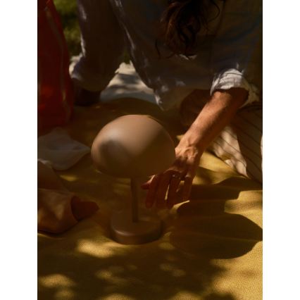 Nordlux - LED ściemnialna ładowalna zewnętrzna lampa stołowa ELLEN LED/2,8W/3,7V 2200 mAh IP44 brązowa