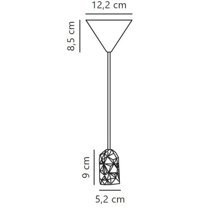 Nordlux - Kabel zasilający HANG 1xE27/40W/230V miedziany/czarny
