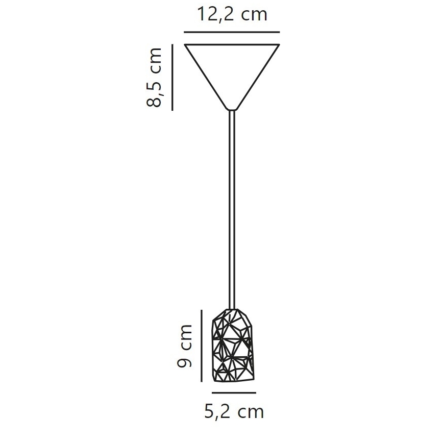 Nordlux - Kabel zasilający HANG 1xE27/40W/230V szary/czarny