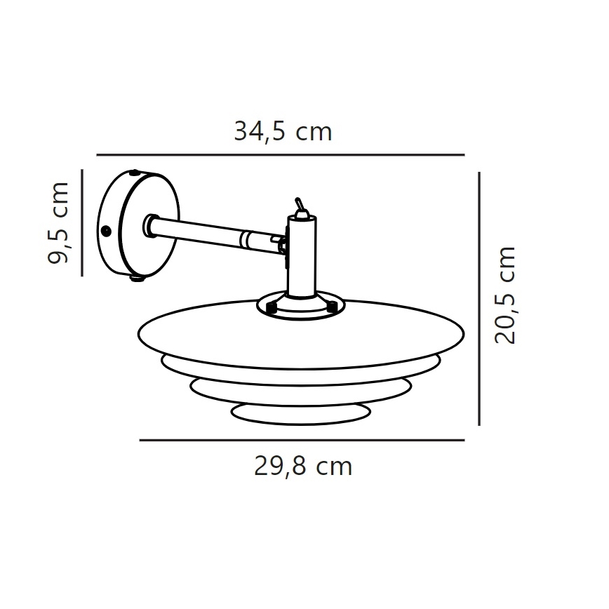 Nordlux - Kinkiet BRETAGNE 1xG9/25W/230V antracyt
