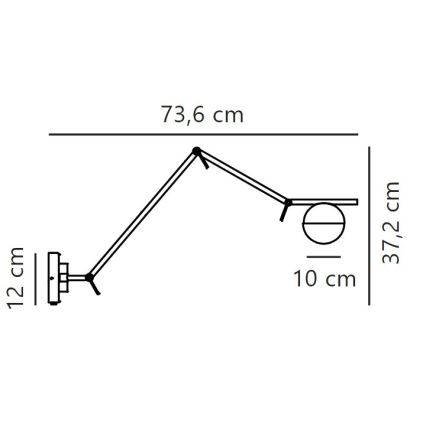 Nordlux - Kinkiet CONTINA 1xG9/5W/230V czarny