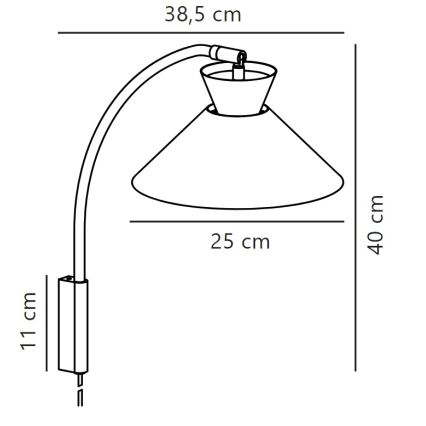 Nordlux - Kinkiet DIAL 1xE27/40W/230V białe