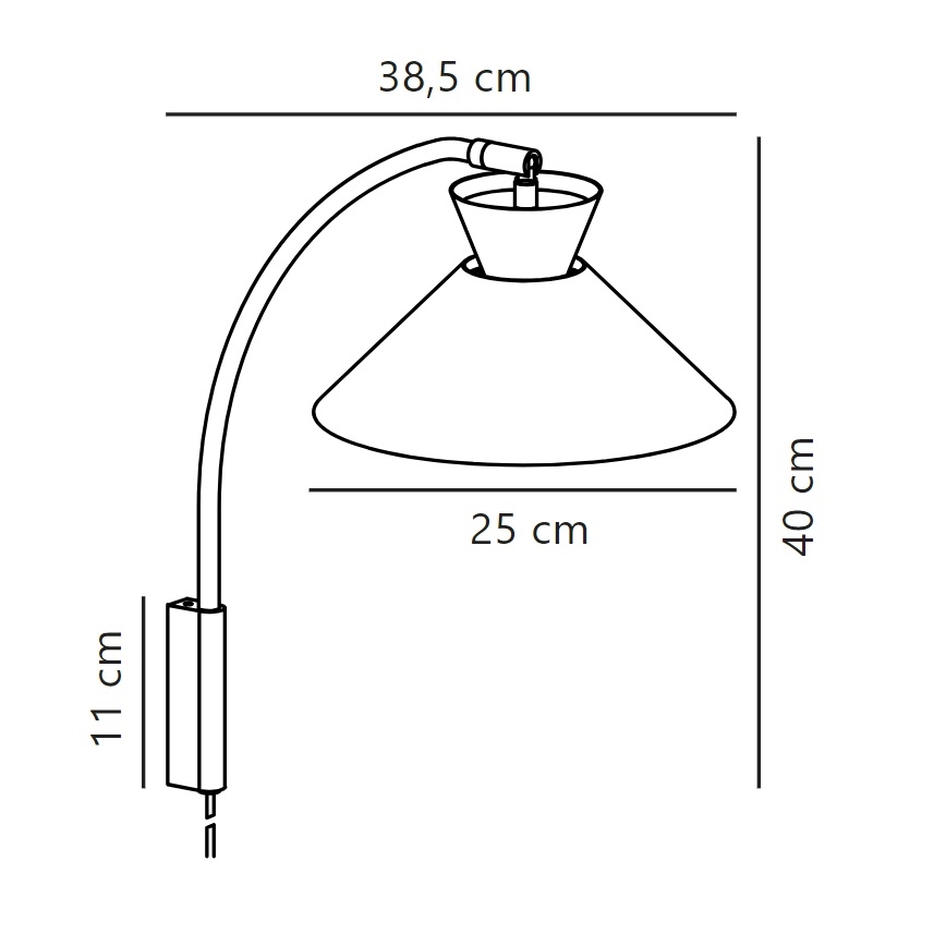 Nordlux - Kinkiet DIAL 1xE27/40W/230V białe