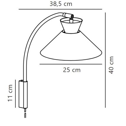 Nordlux - Kinkiet DIAL 1xE27/40W/230V czarne