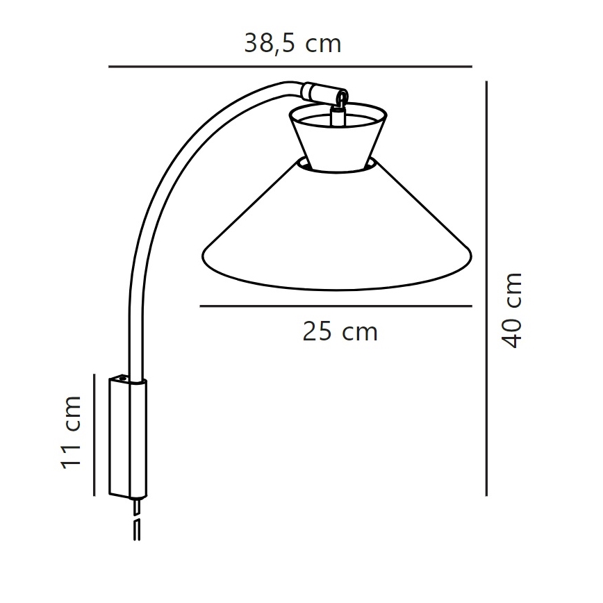 Nordlux - Kinkiet DIAL 1xE27/40W/230V czarne