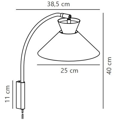 Nordlux - Kinkiet DIAL 1xE27/40W/230V szare