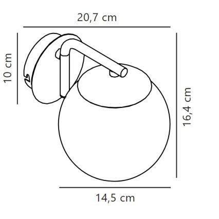 Nordlux - Kinkiet GRANT 1xE14/40W/230V złoty