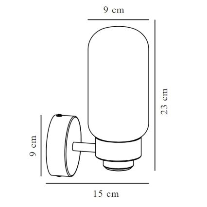 Nordlux - Kinkiet łazienkowy TUTAN 1xE14/25W/230V IP44 mosiądz