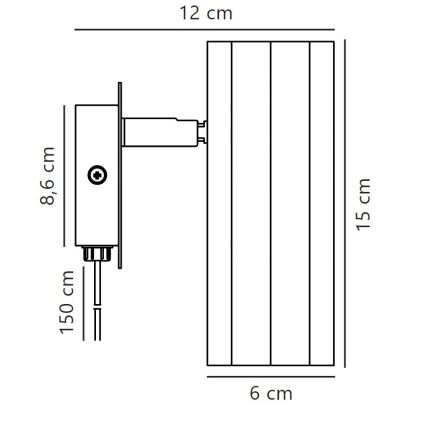 Nordlux - Kinkiet punktowy ALANIS 1xGU10/15W/230V czarny