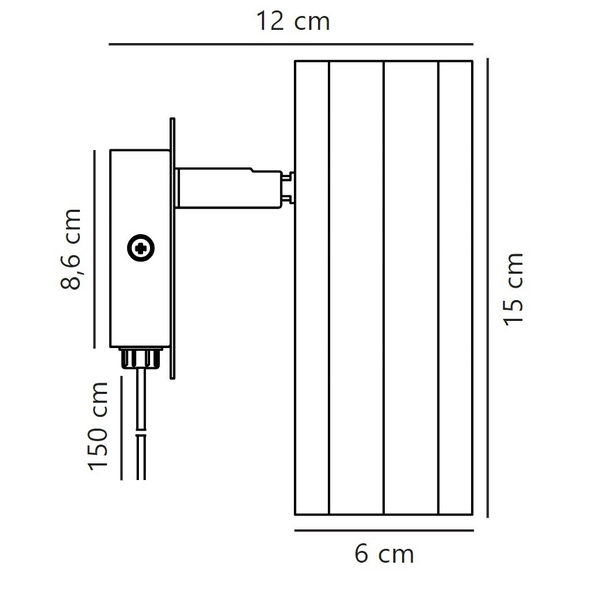 Nordlux - Kinkiet punktowy ALANIS 1xGU10/15W/230V czarny