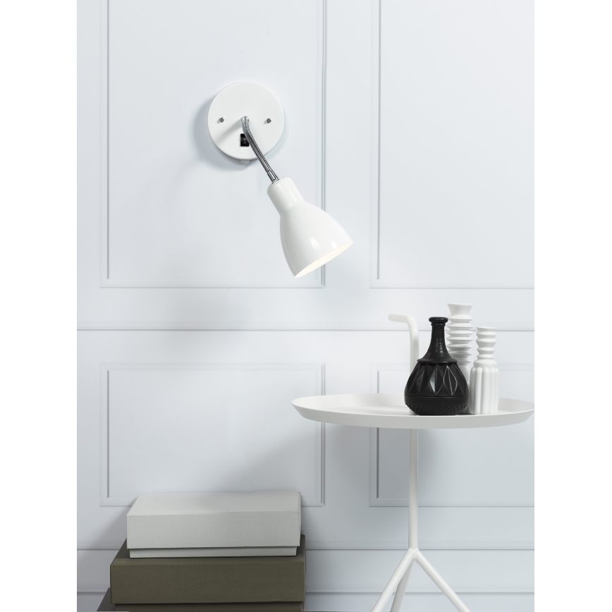 Nordlux - Naścienna flexible Oświetlenie punktowe CYCLONE 1xE14/15W/230V białe