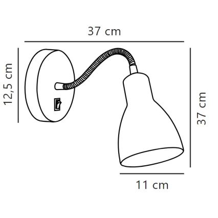 Nordlux - Naścienna flexible Oświetlenie punktowe CYCLONE 1xE14/15W/230V białe