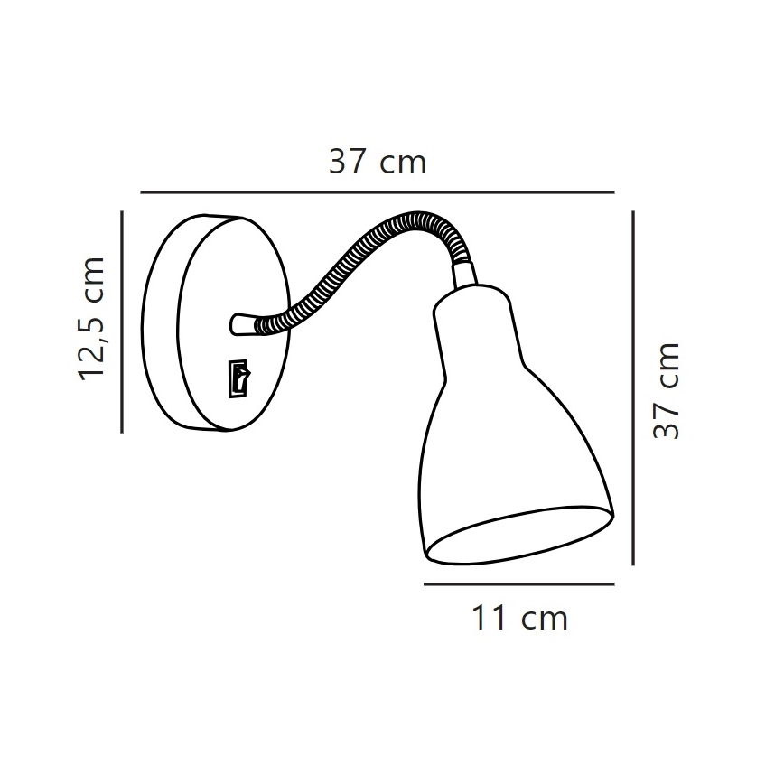 Nordlux - Naścienna flexible Oświetlenie punktowe CYCLONE 1xE14/15W/230V białe