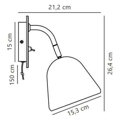 Nordlux - Kinkiet punktowy FLEUR 1xE14/15W/230V
