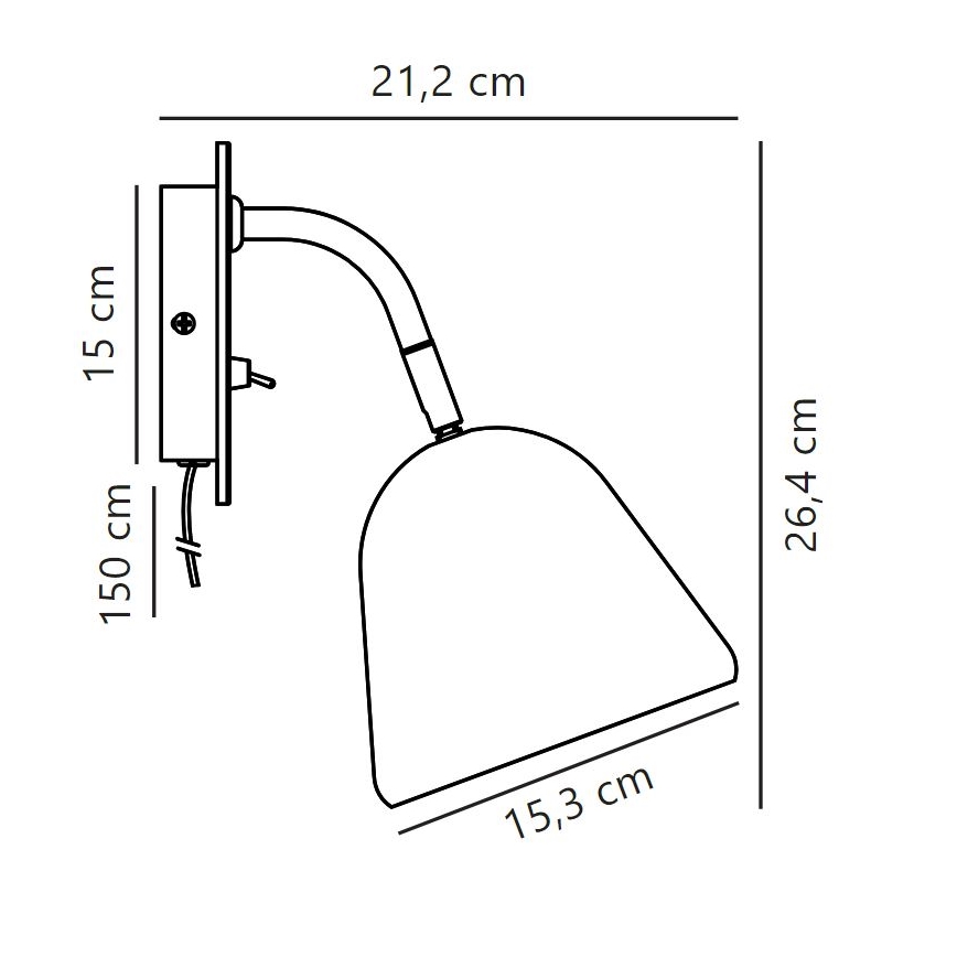 Nordlux - Kinkiet punktowy FLEUR 1xE14/15W/230V