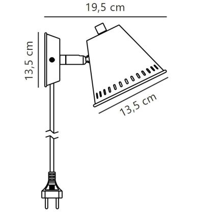Nordlux - Kinkiet punktowy PINE 1xGU10/15W/230V