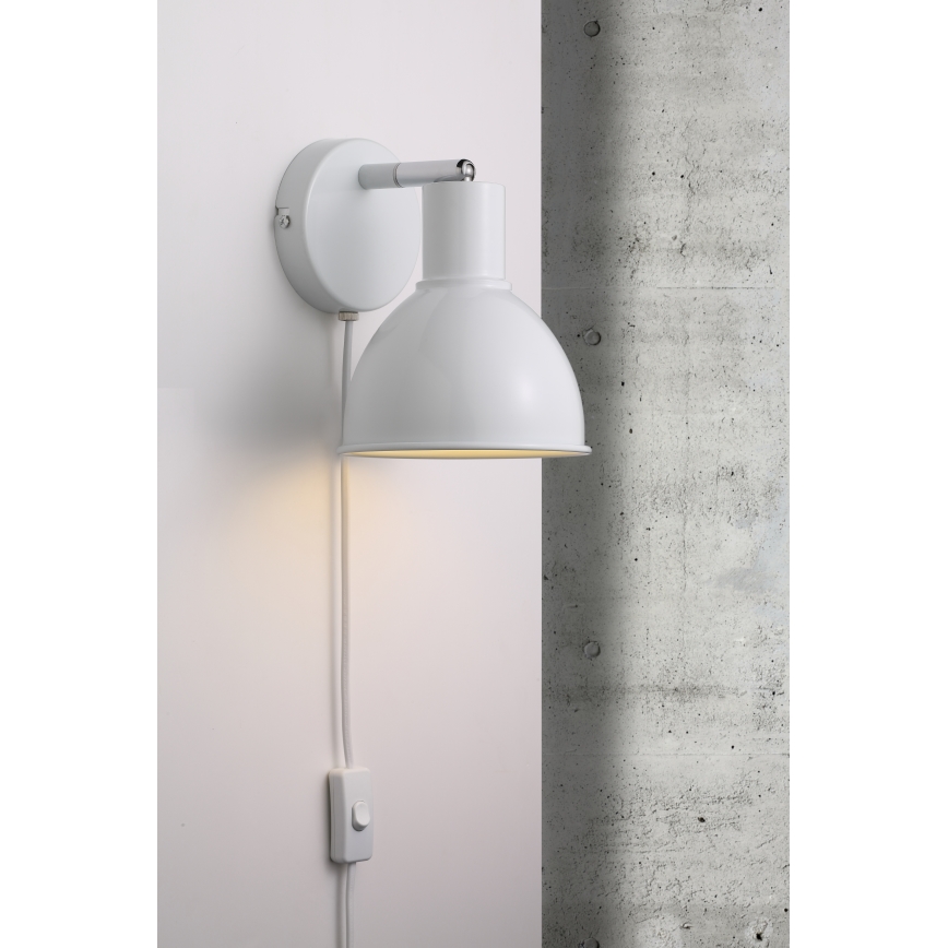 Nordlux - Kinkiet punktowy POP 1xE27/18W/230V biały