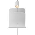 Nordlux - Kinkiet punktowy z półką i USB ROOMI 1xGU10/8W/230V biały