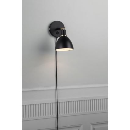 Nordlux - Kinkiet RAY 1xE14/25W/230V czarny
